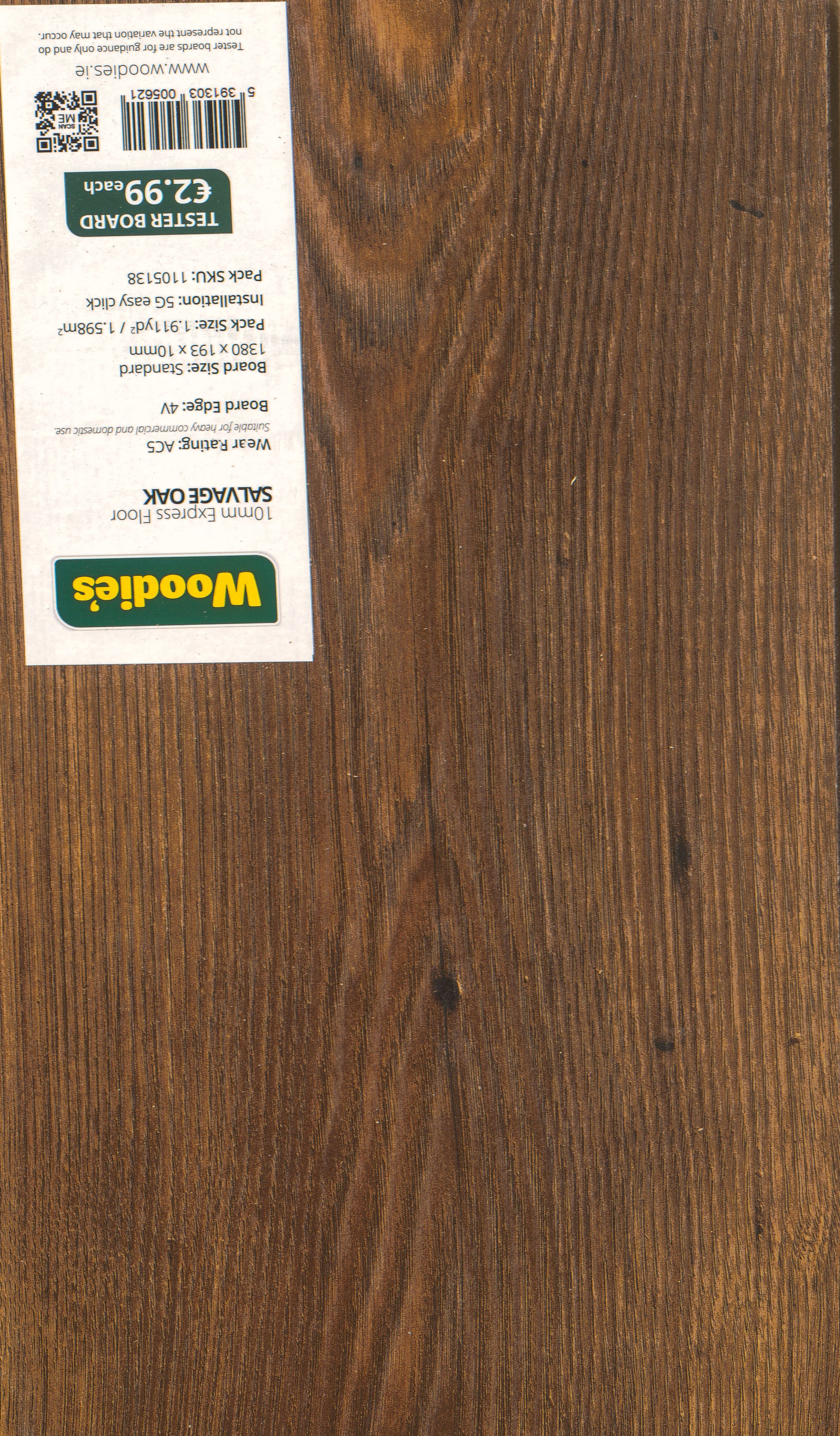 Sample 10mm Salvage Oak 4V Express Floor