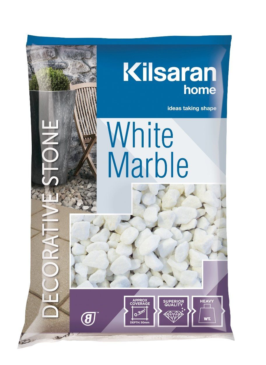 Kilsaran White Marble Decorative Stone 25kg