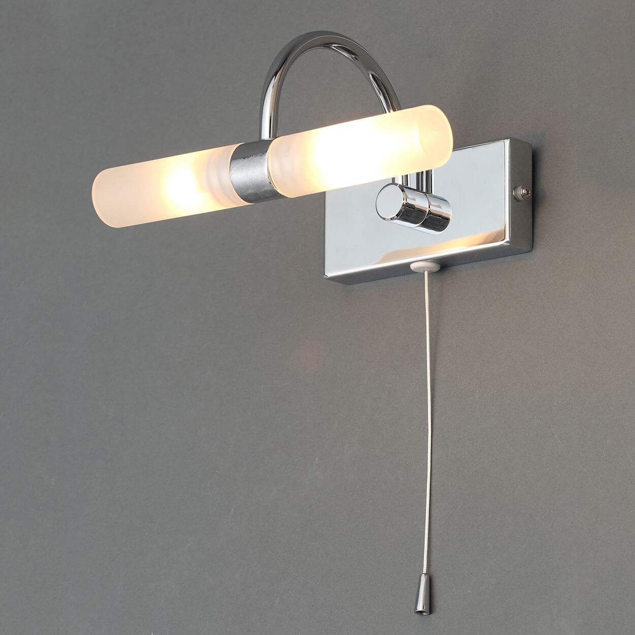 Corvus 2 light Bathroom Wall Light Opal/Chrome