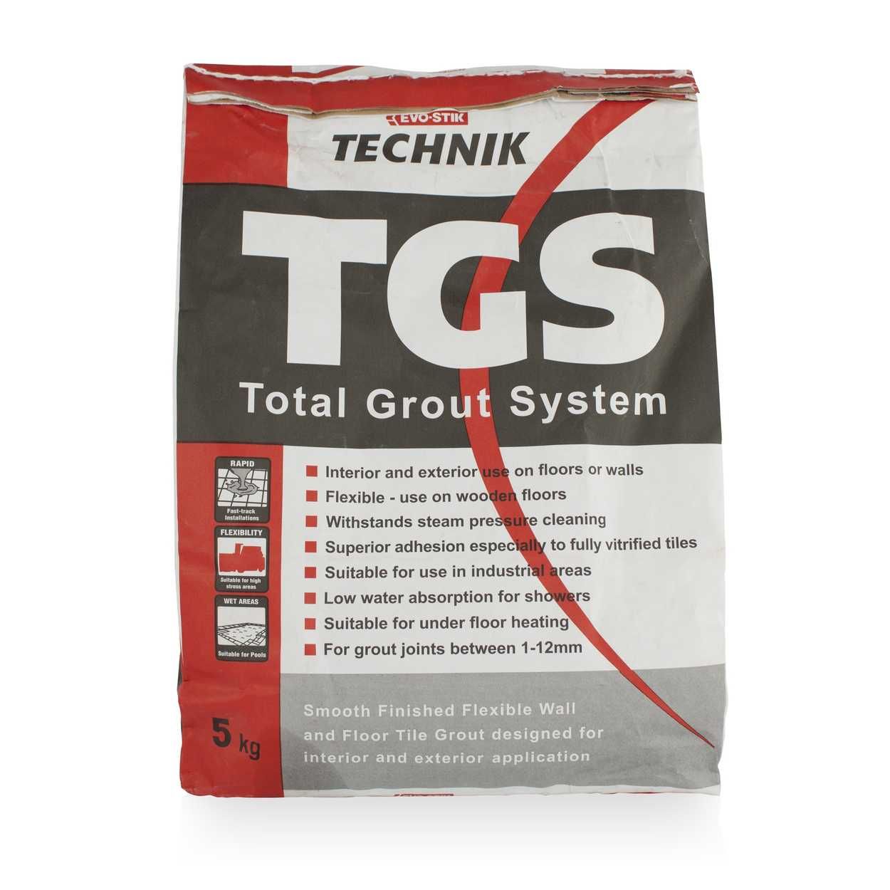 Evo-Stik Technik Tgs Wall & Floor Grout Grey 5Kg