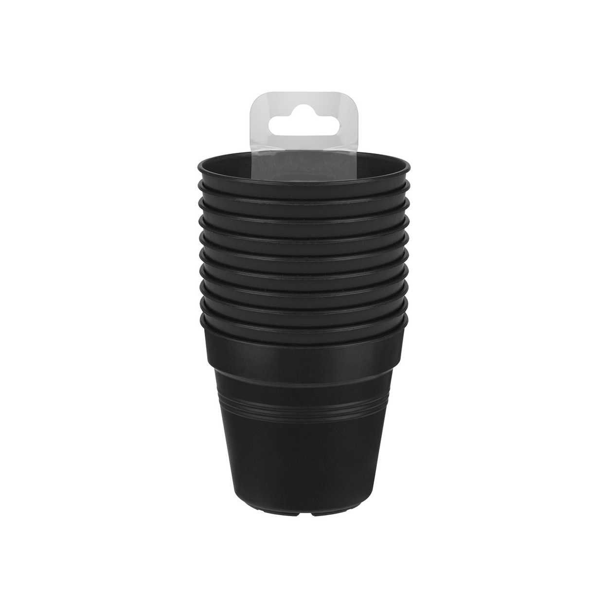 Green Basics Growpot Living Black 10 Pack 7.5cm