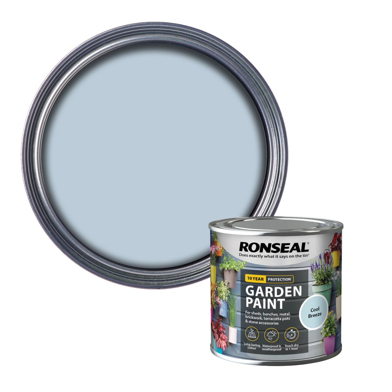 Ronseal 250ml Garden Paint Cool Breeze