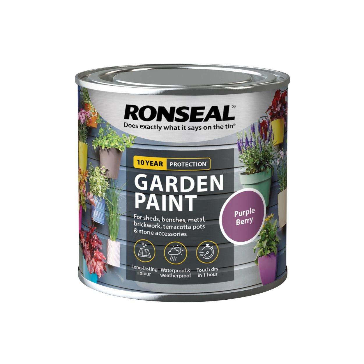 Ronseal 250 ml Garden Paint Purple Berry