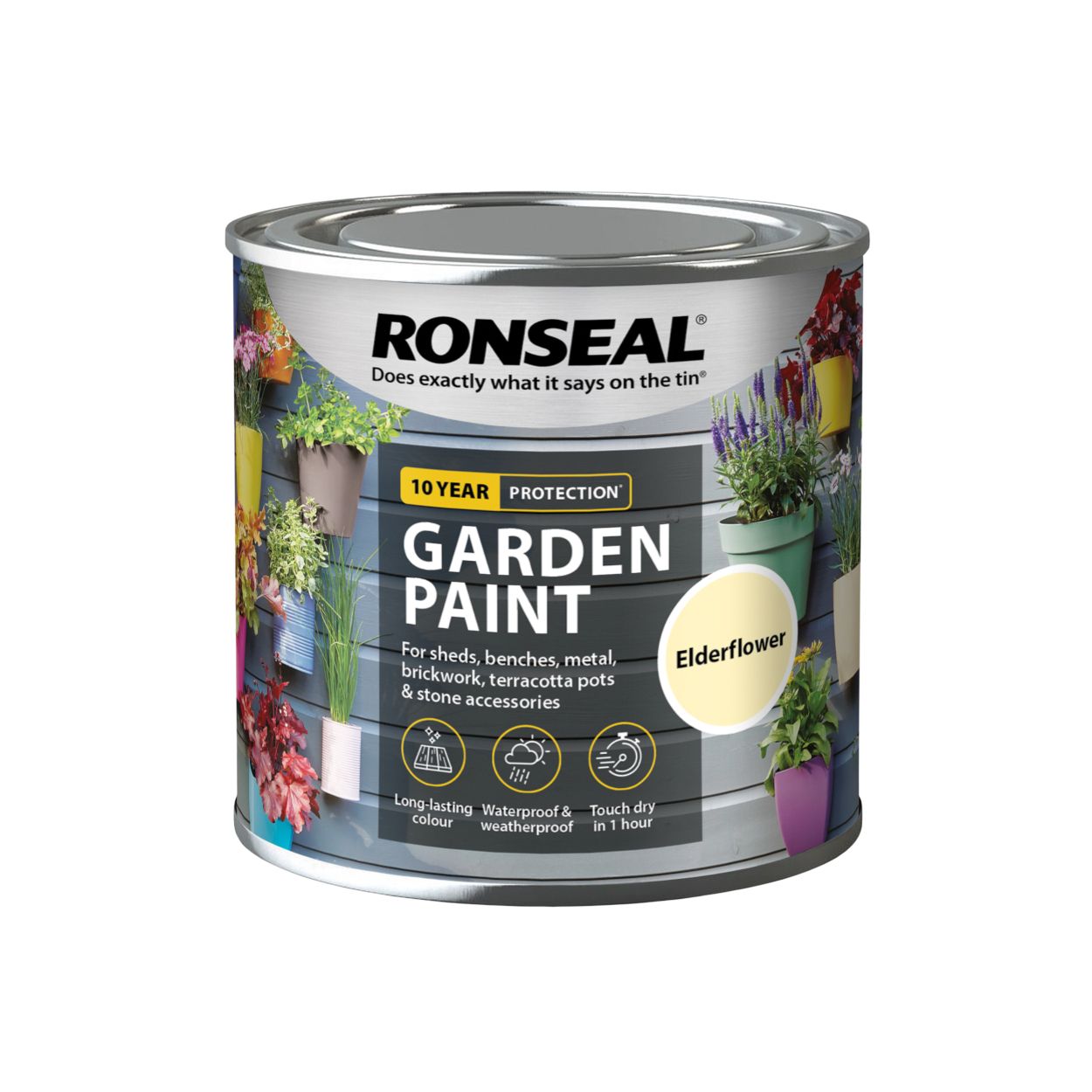 Ronseal 250ml Garden Paint Elderflower