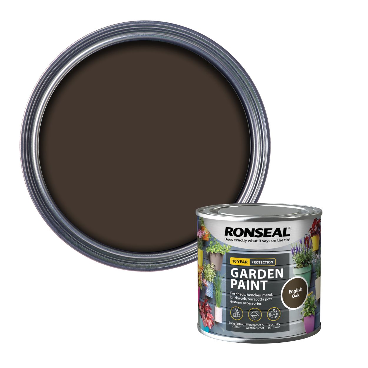 Ronseal 250ml Garden Paint English Oak