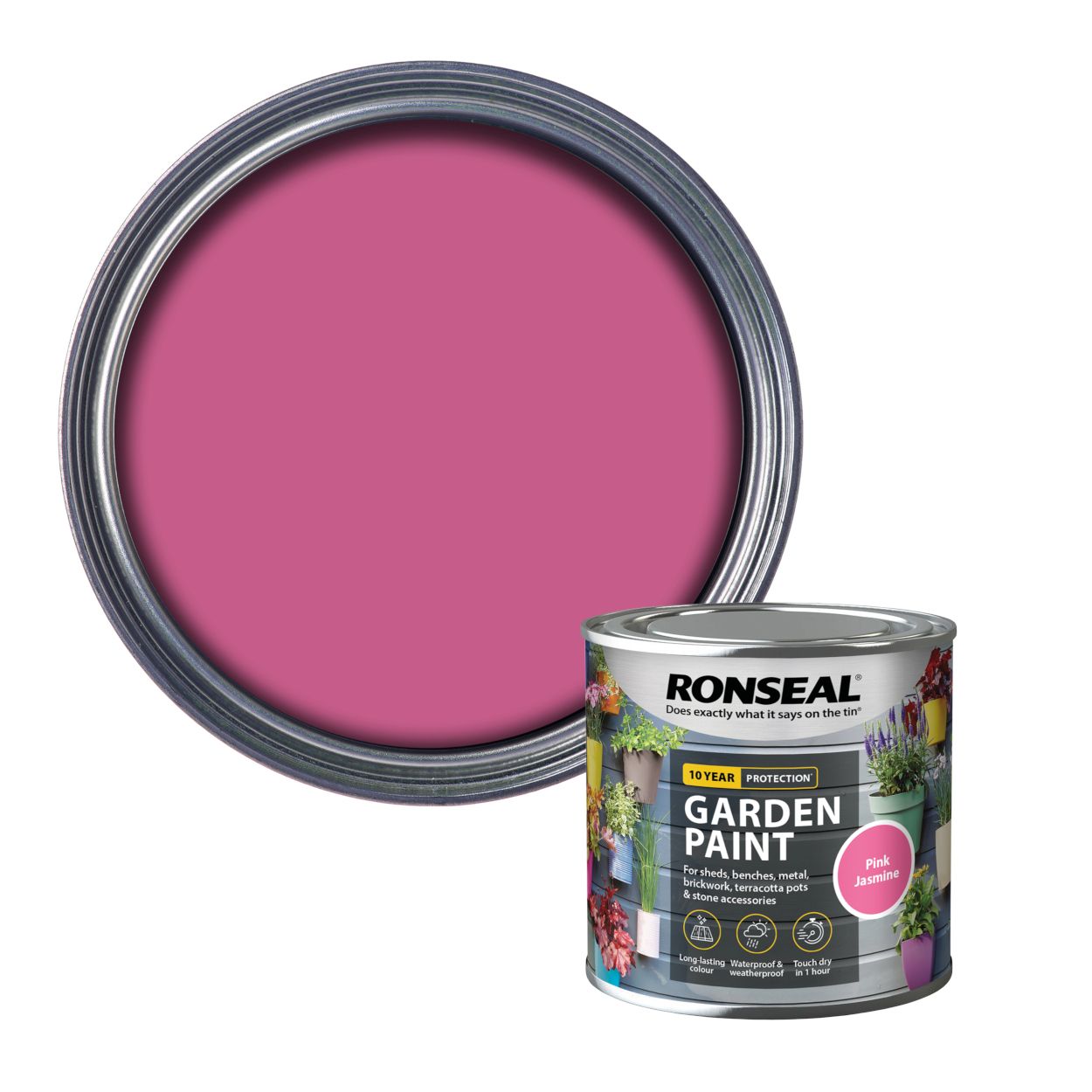 Ronseal 250ml Garden Paint Pink Jasmine