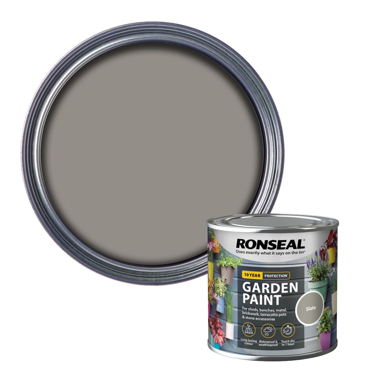 Ronseal 250ml Garden Paint Slate