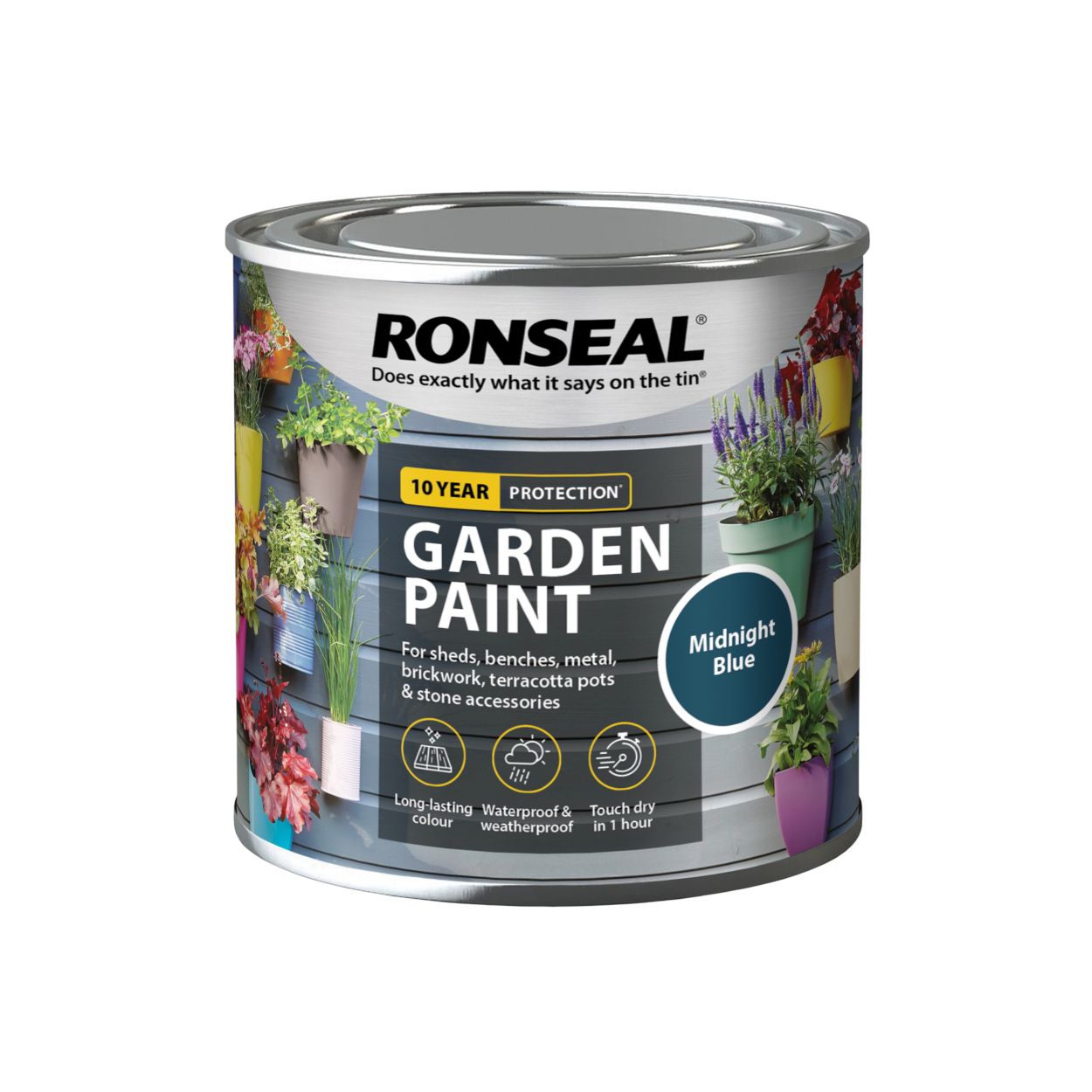 Ronseal 250ml Garden Paint Midnight Blue
