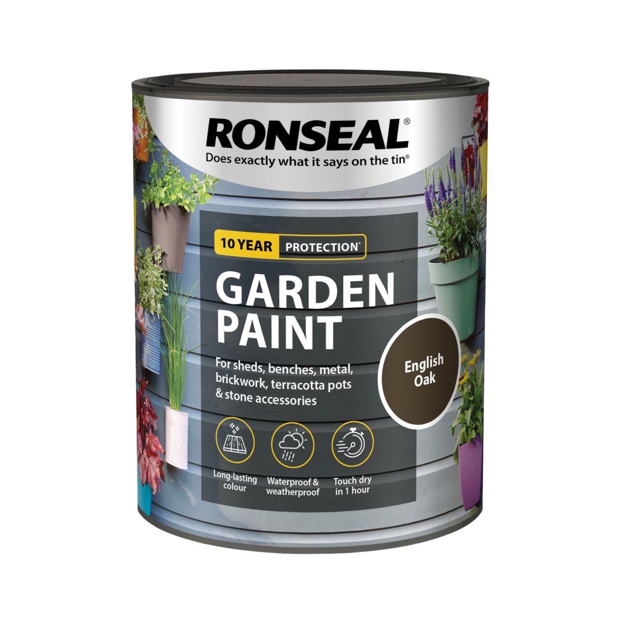 Ronseal 750ml Garden Paint English Oak