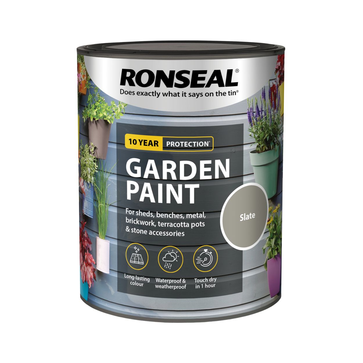 Ronseal 750ml Garden Paint Slate