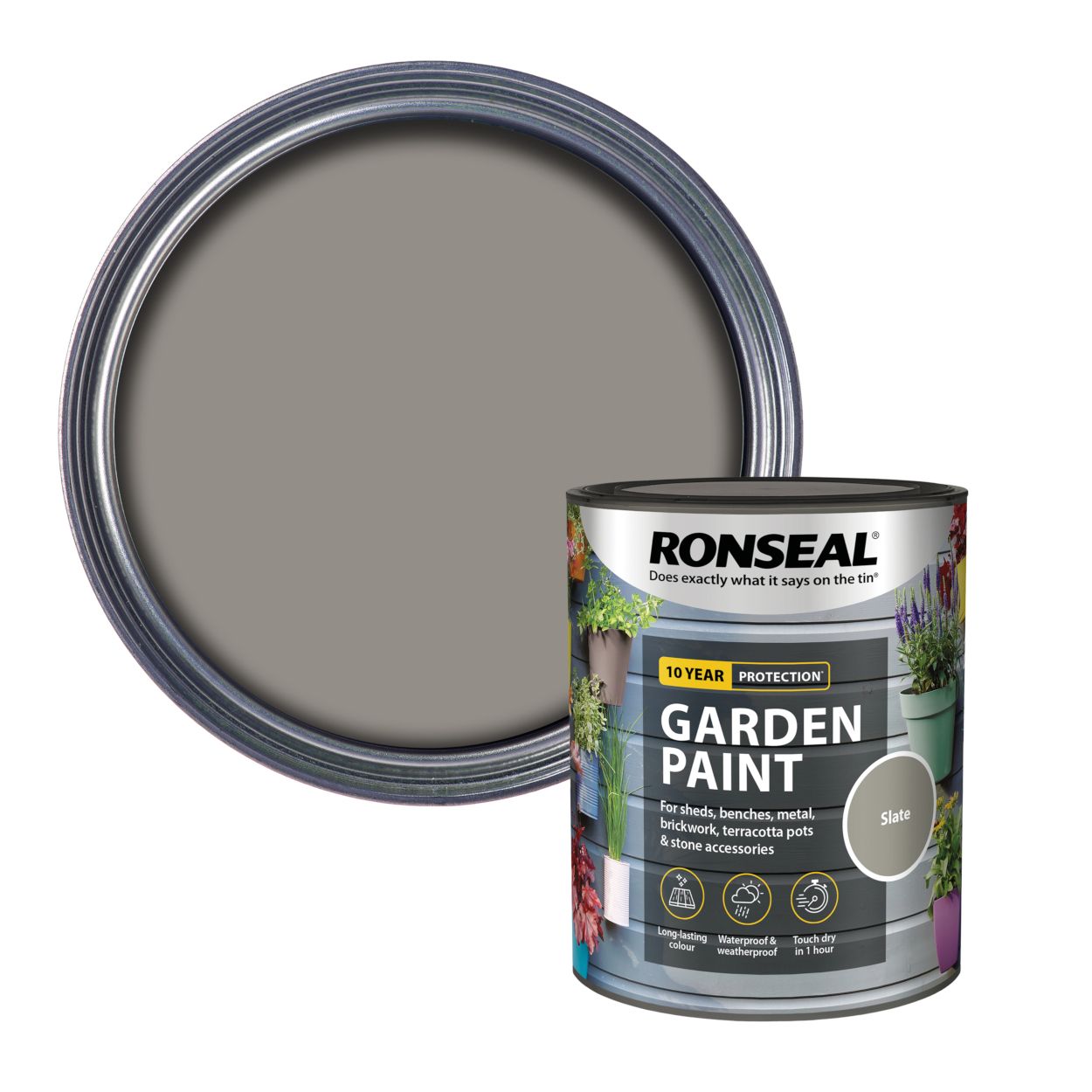 Ronseal 750ml Garden Paint Slate