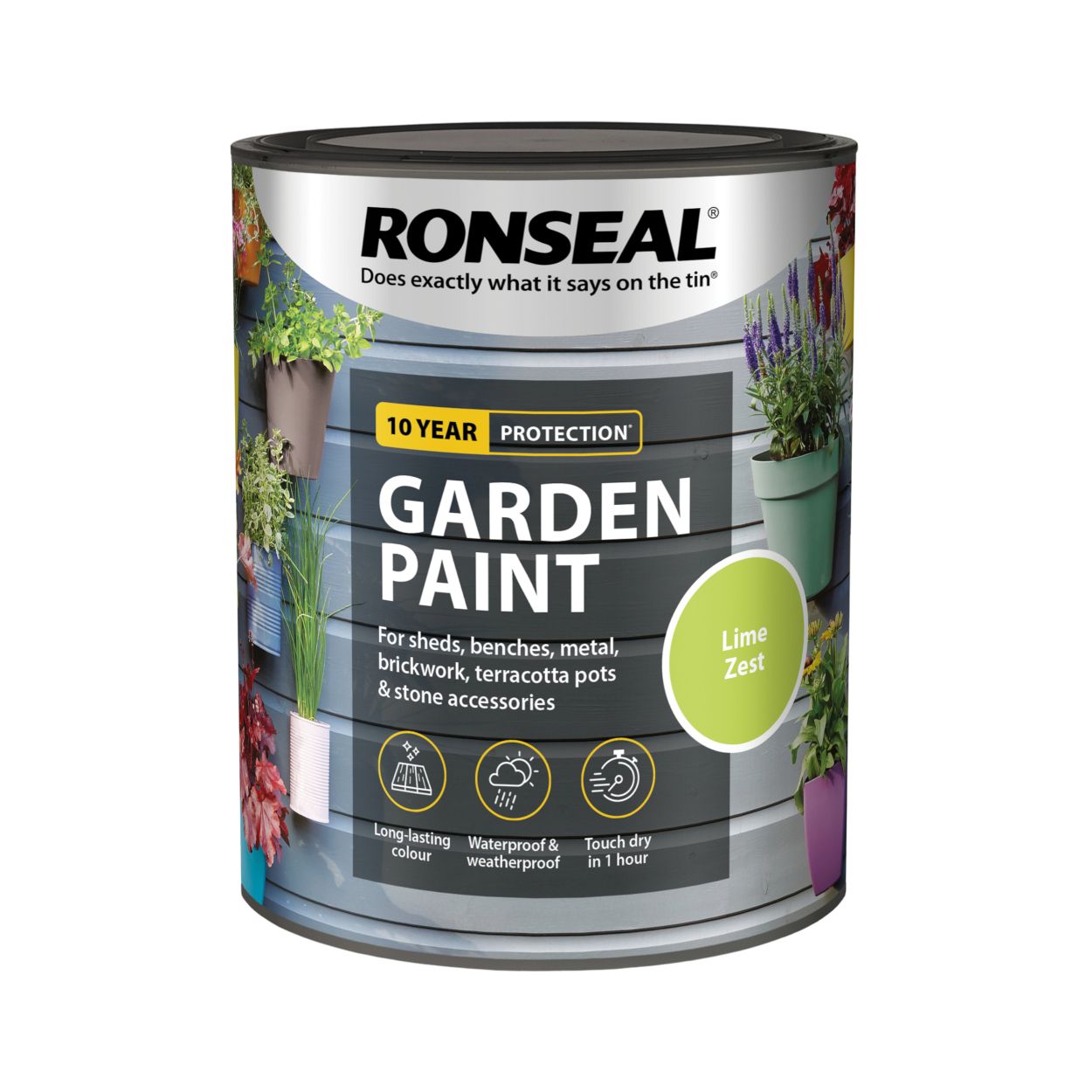 Ronseal 750ml Garden Paint Lime Zest