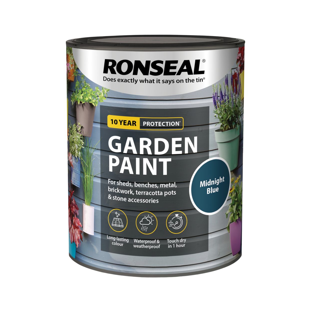 Ronseal 750ml Garden Paint Midnight Blue