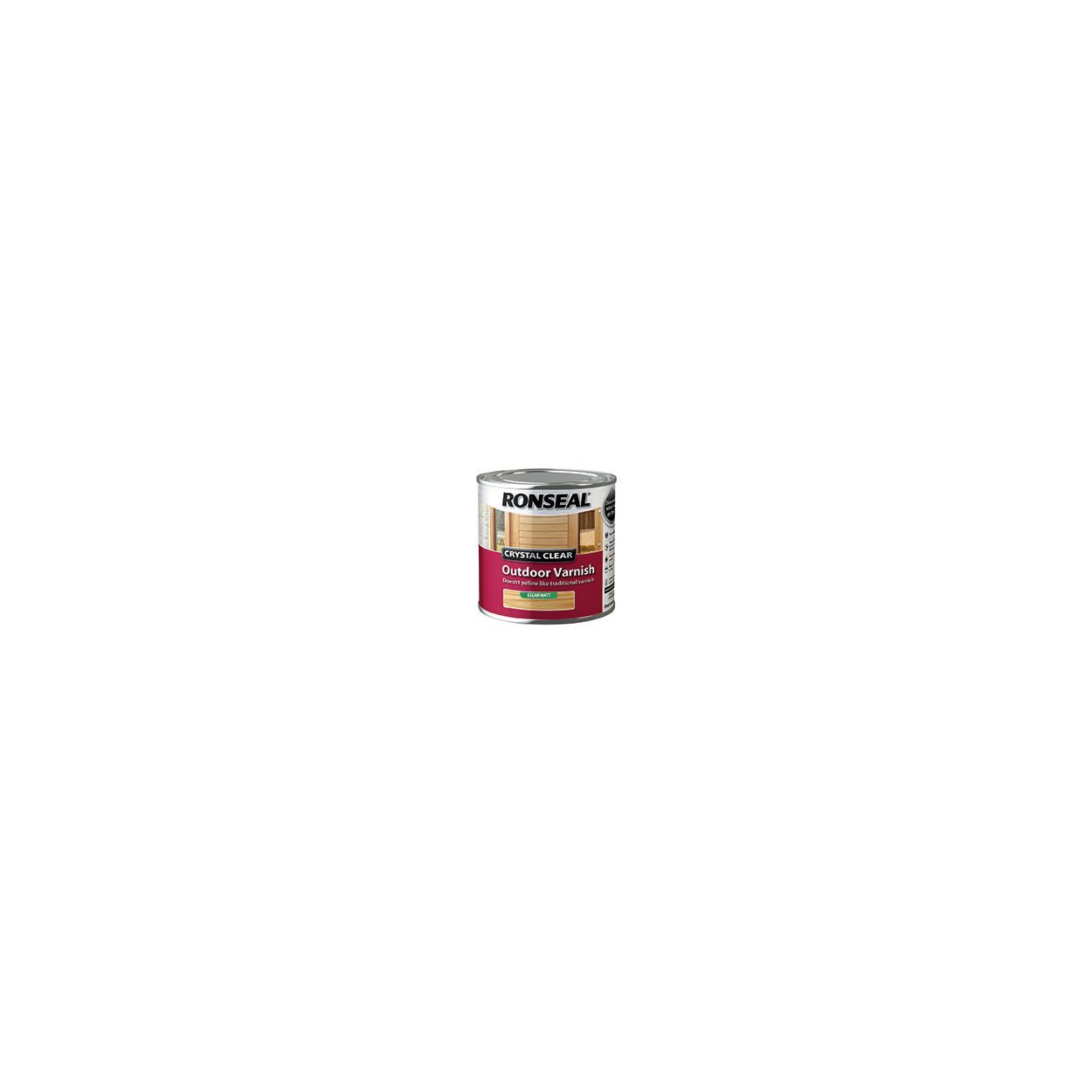 Ronseal 250ml Crystal Clear Outdoor Varnish - Clear Matt