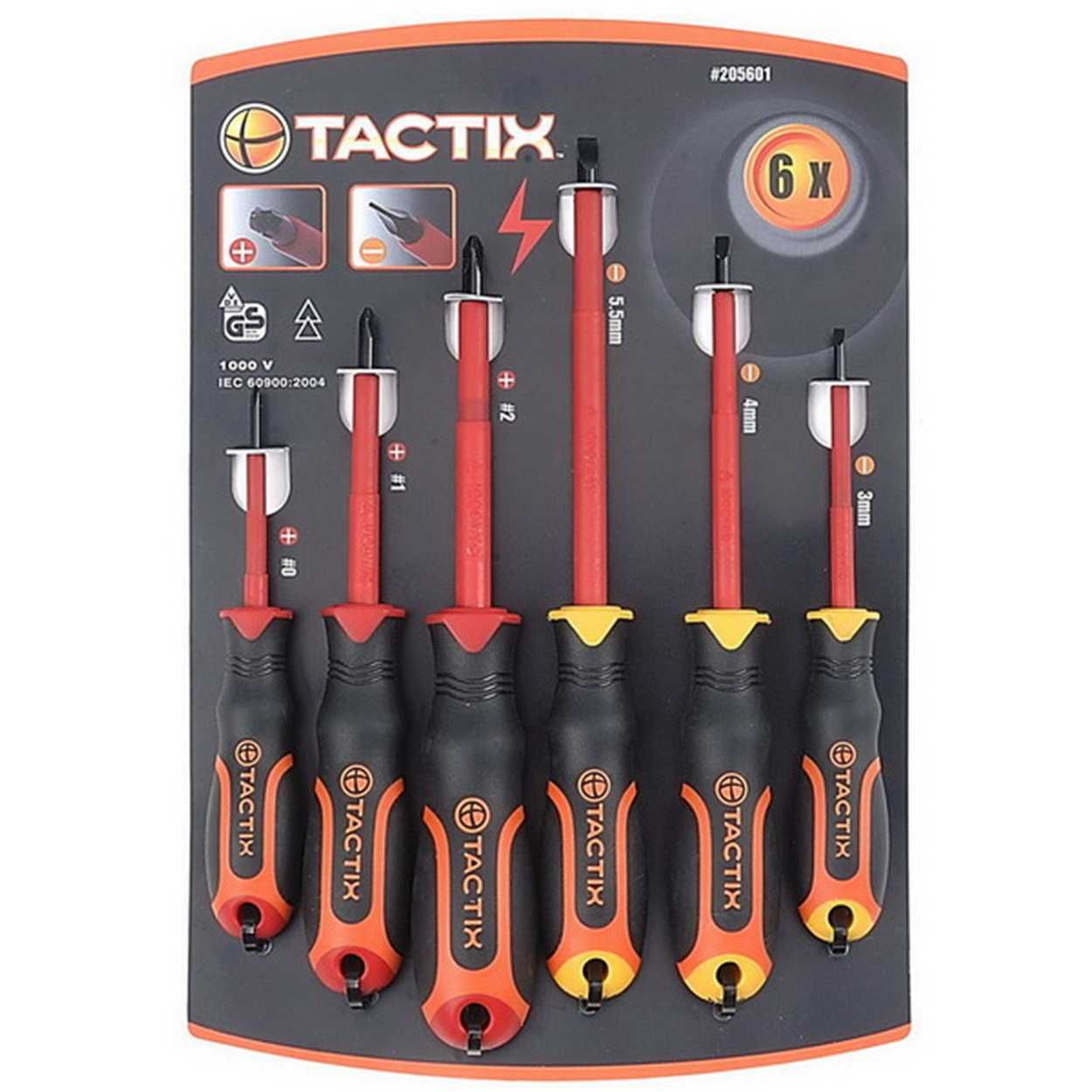 Tactix Insulated Screwdriver Set - 6 Piece