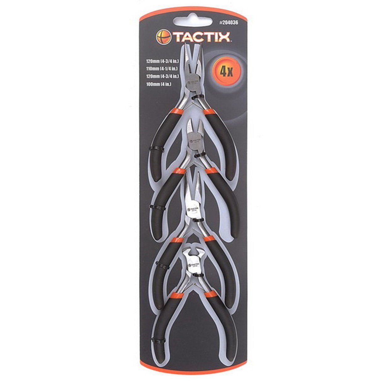 Tactix Mini Pliers Set - 4 Piece
