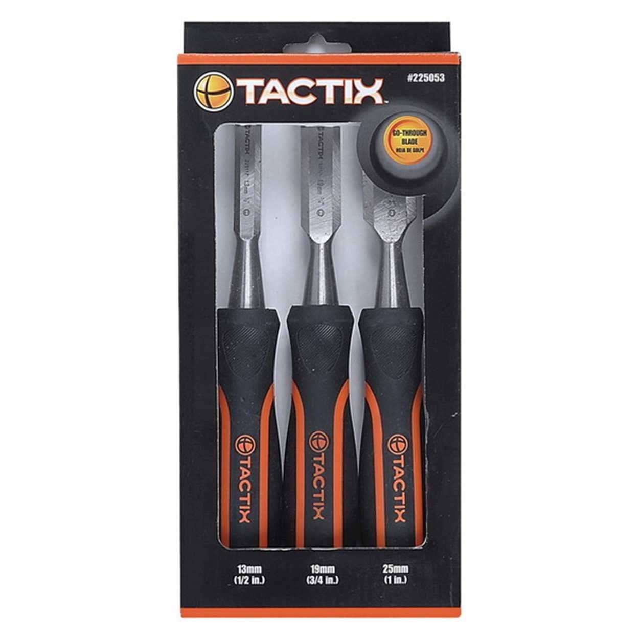 Tactix Chisel Wood 3 Piece Set Long