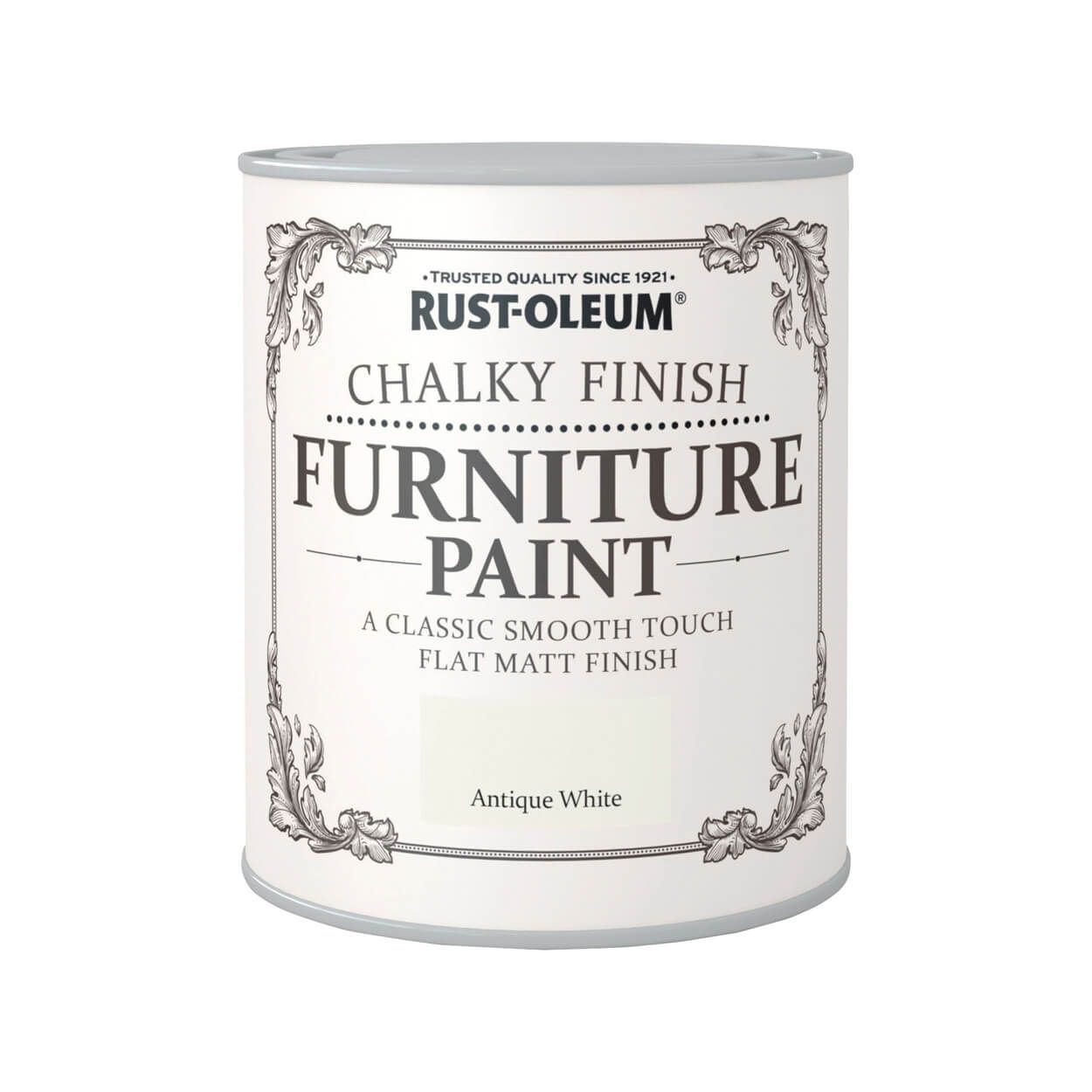 Rust-Oleum Chalky Finish Furniture Paint Antique White 750ml