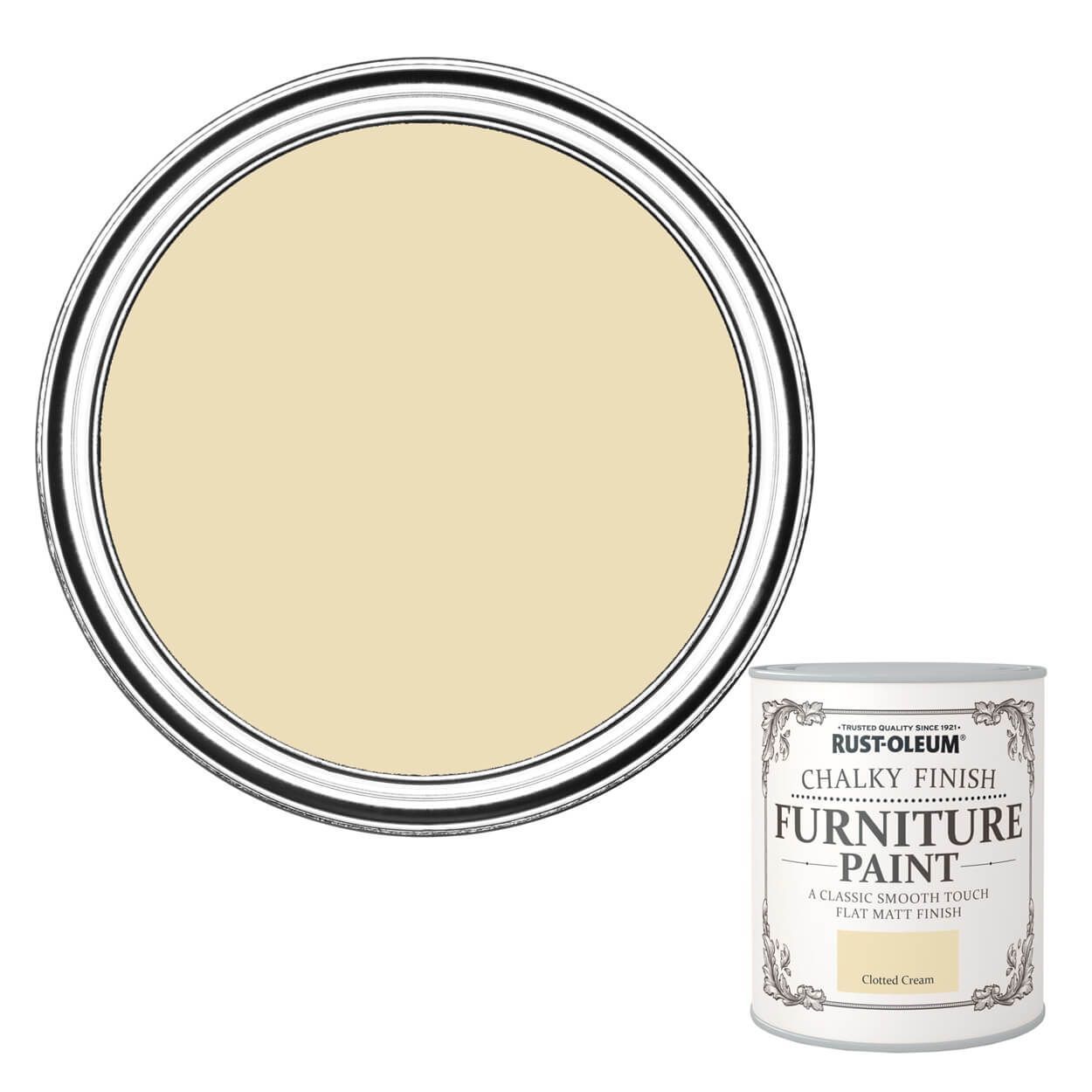 Rust-Oleum Chalky Finish Furniture Paint Clotted Cream 750ml