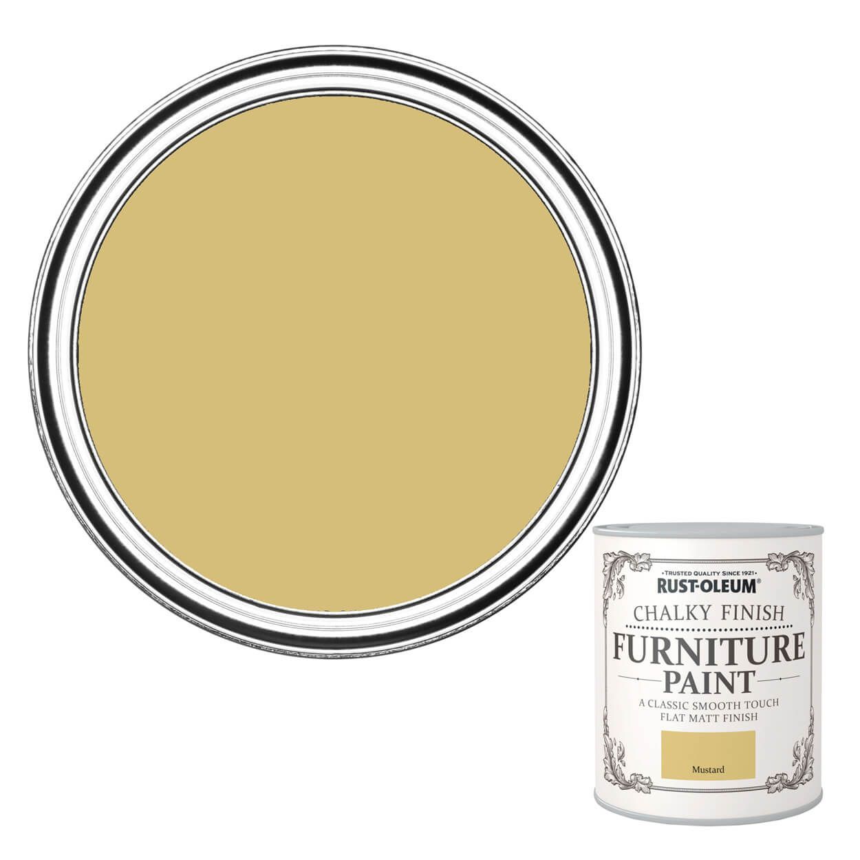 Rust-Oleum Chalky Finish Furniture Paint Mustard 750ml