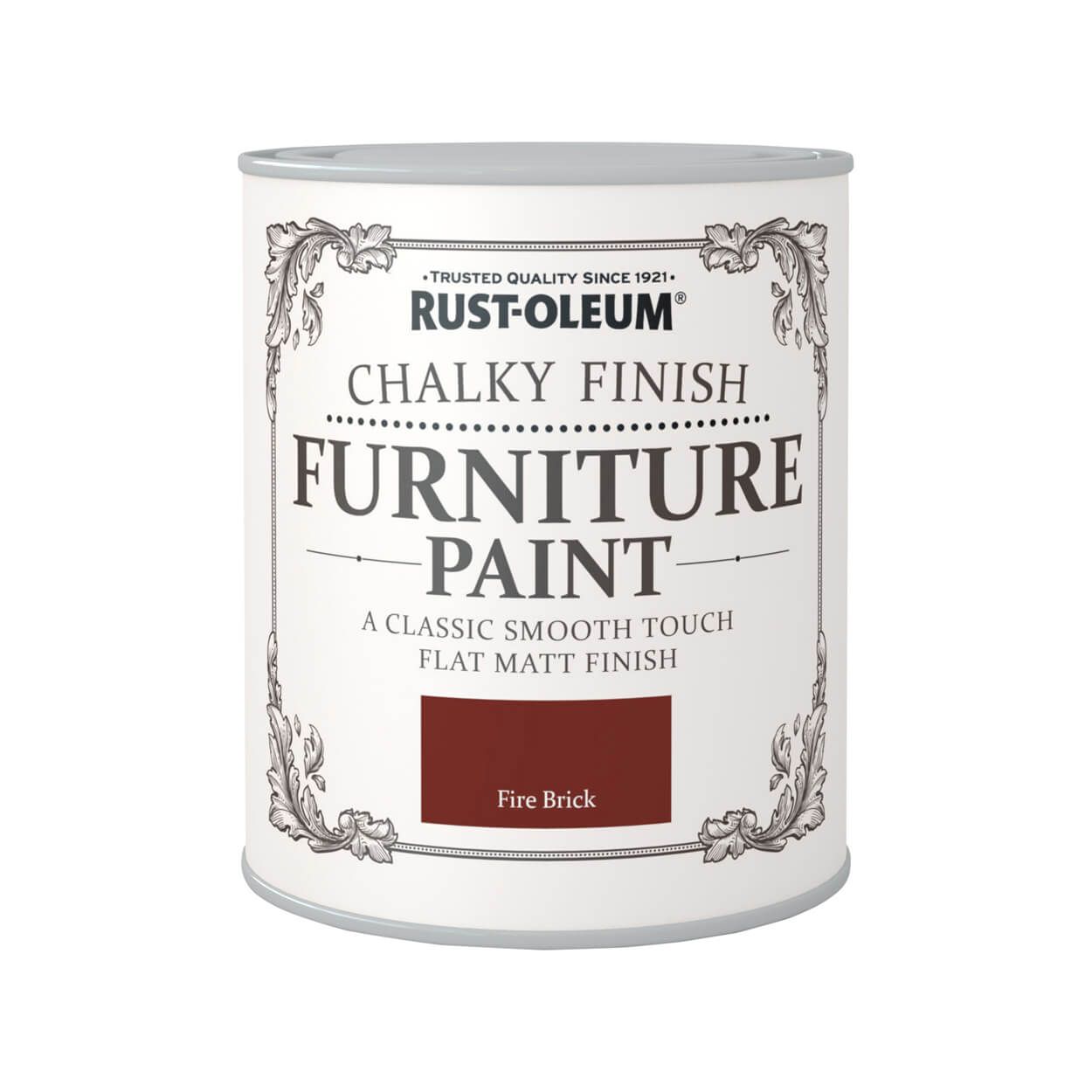 Rust-Oleum Chalky Finish Furniture Paint Fire Brick 750ml