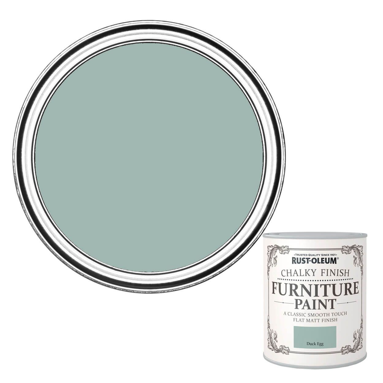 Rust-Oleum Chalky Finish Furniture Paint Duck Egg 125ml
