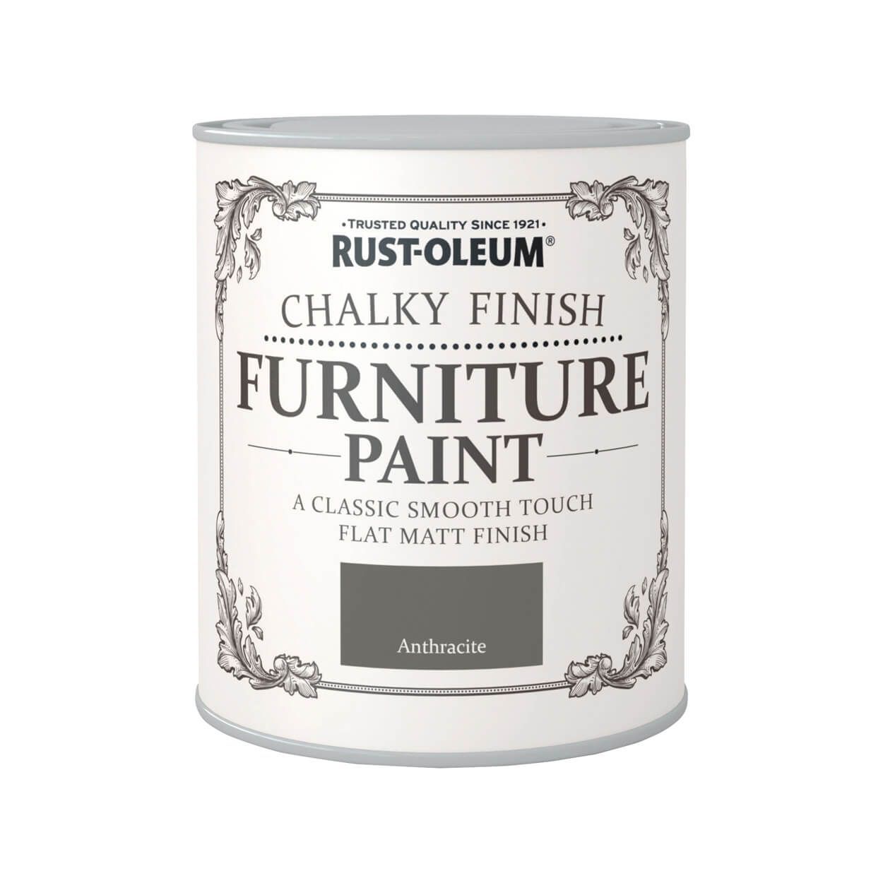 Rust-Oleum Chalky Finish Furniture Paint Anthracite 750ml