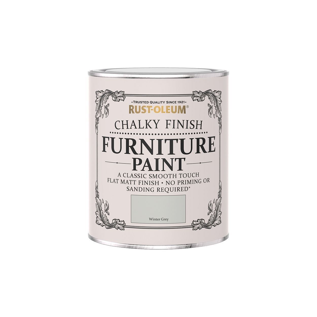 Rust-Oleum Chalky Finish Furniture Paint Winter Grey 750ml