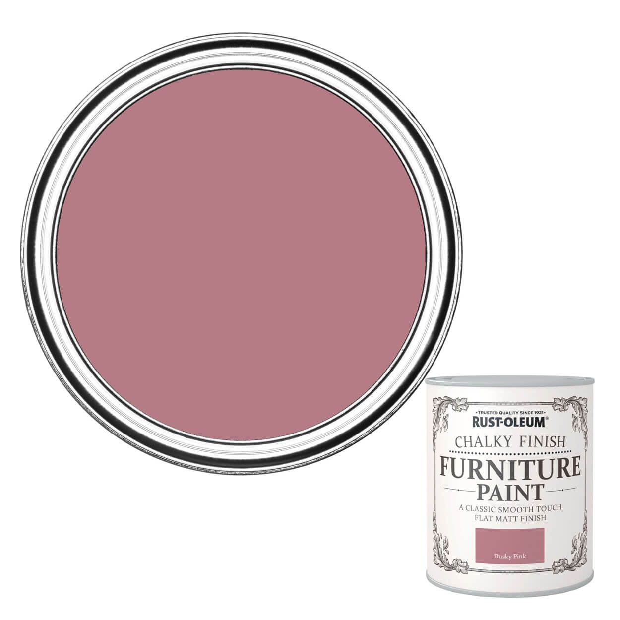 Rust-Oleum Chalky Finish Furniture Paint Dusky Pink 125ml