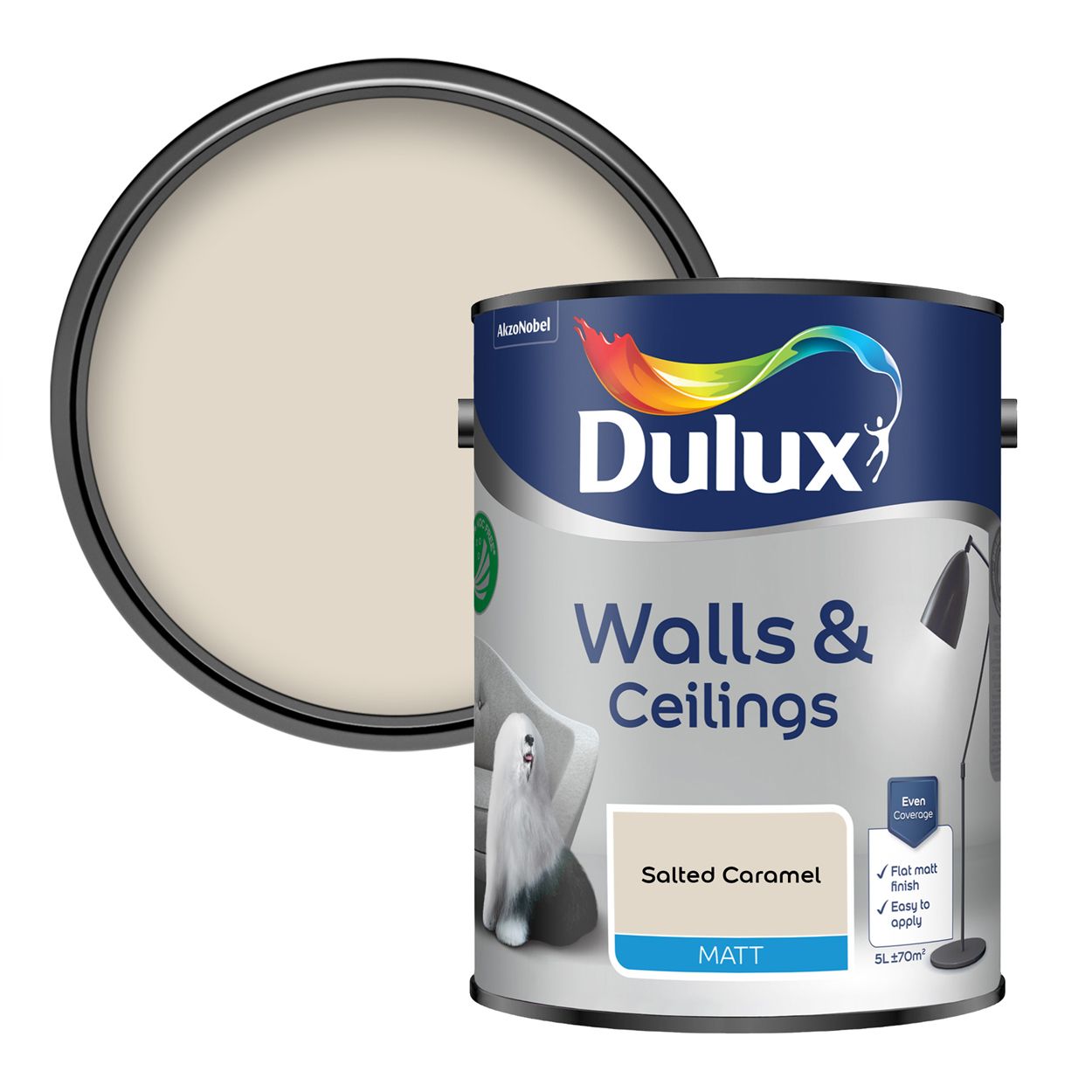 Dulux Walls & Ceilings Matt Salted Caramel 5L