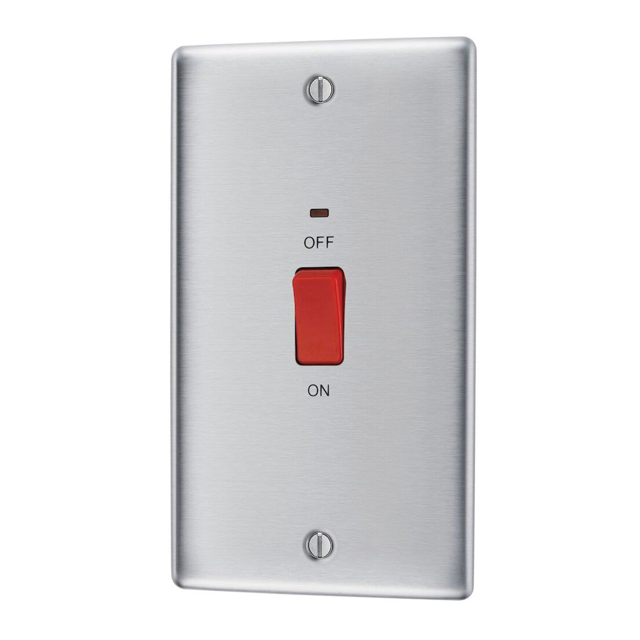 BG Brushed Steel 45A Cooker Switch