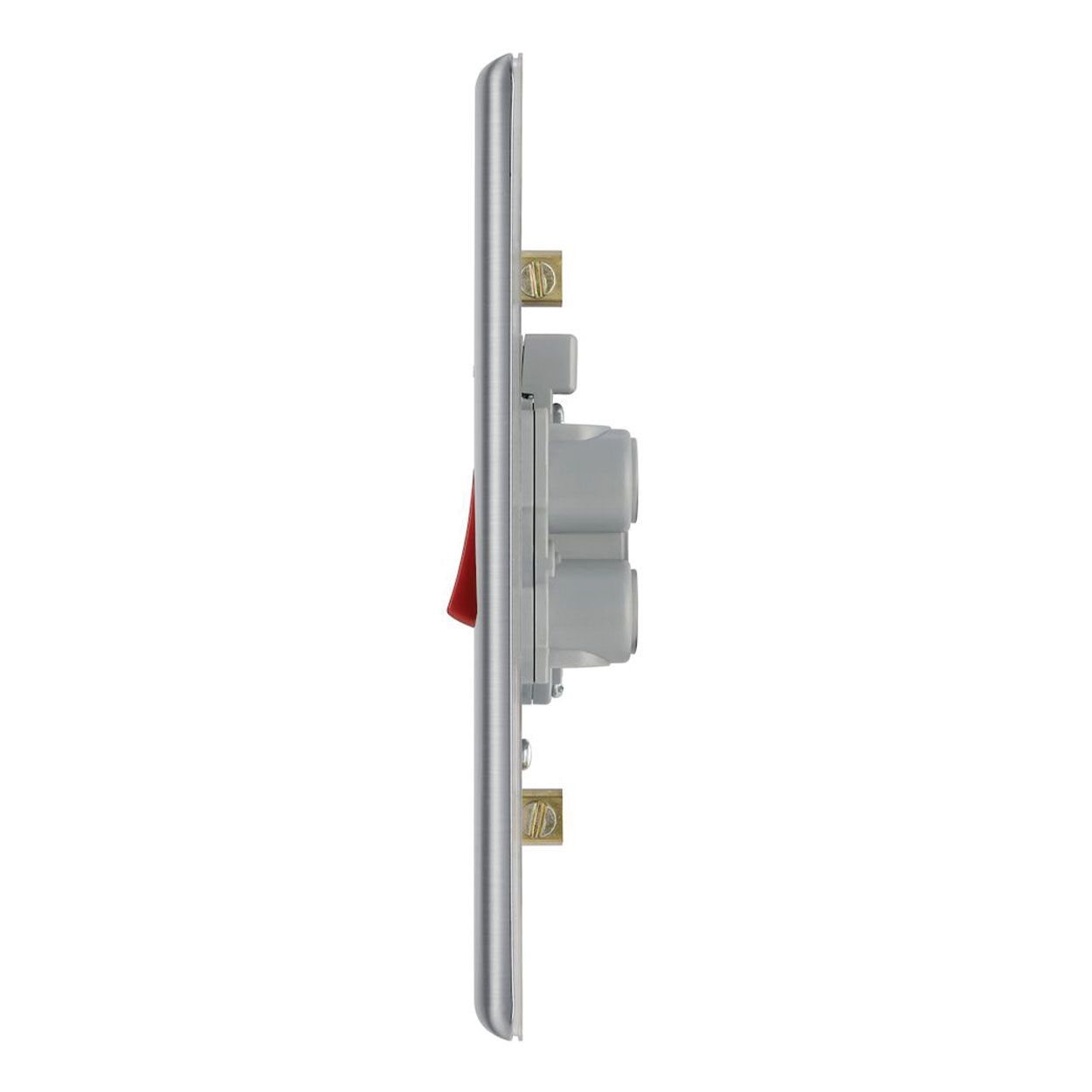 BG Brushed Steel 45A Cooker Switch
