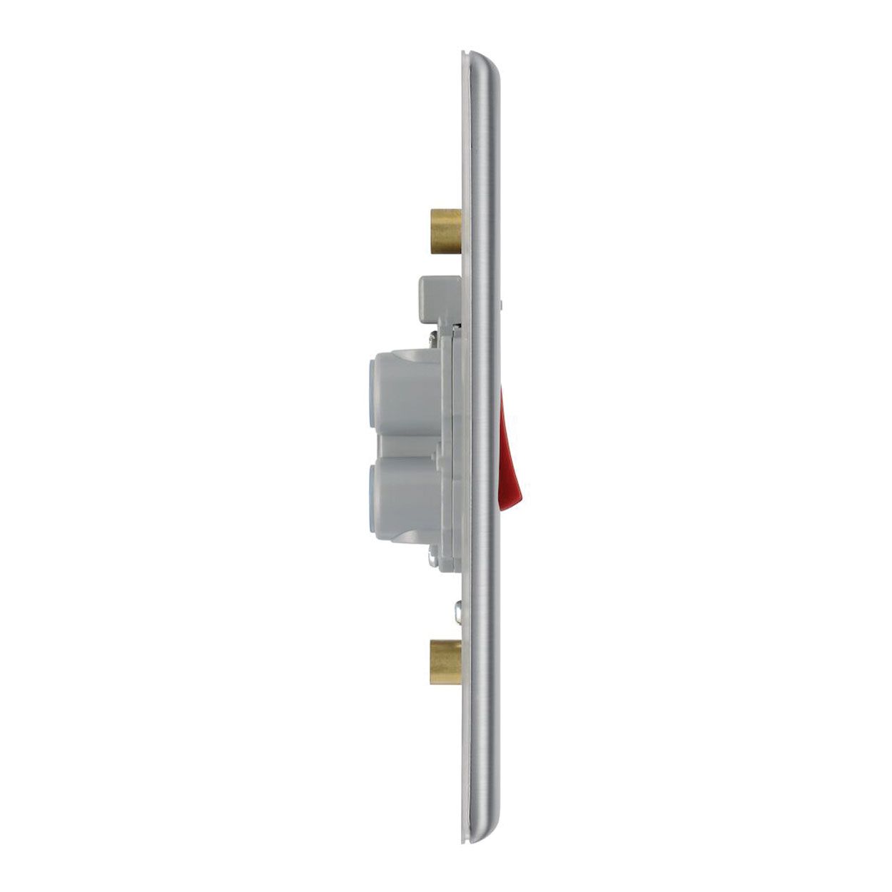 BG Brushed Steel 45A Cooker Switch