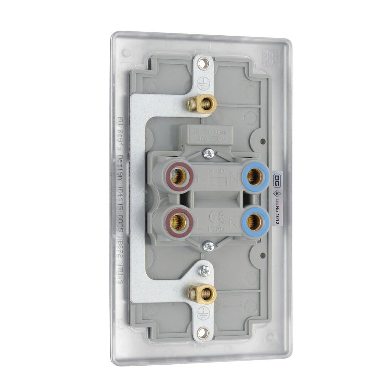 BG Brushed Steel 45A Cooker Switch