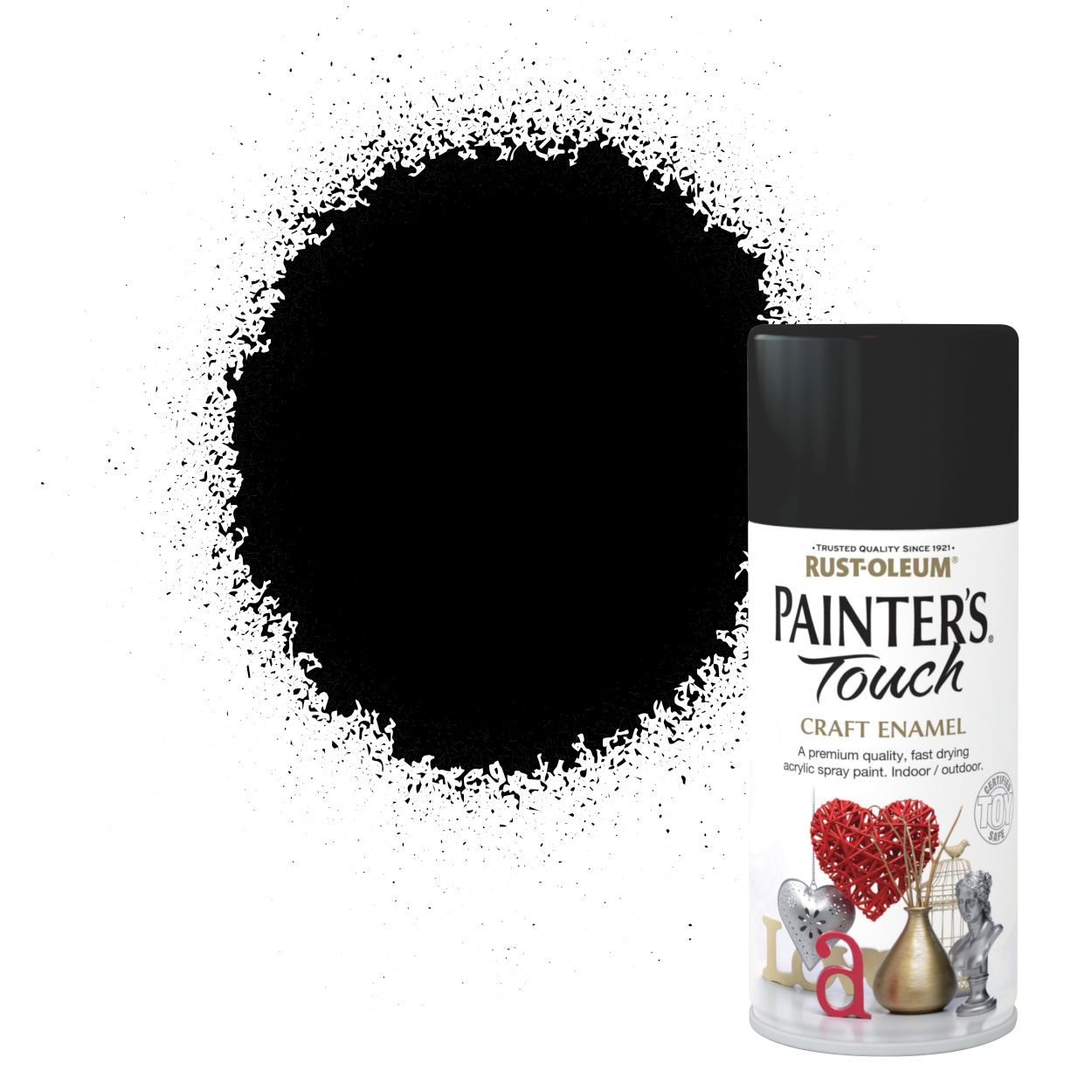 Rust-Oleum Painter's Touch Craft Enamel (Spray) Matt Black 150ml