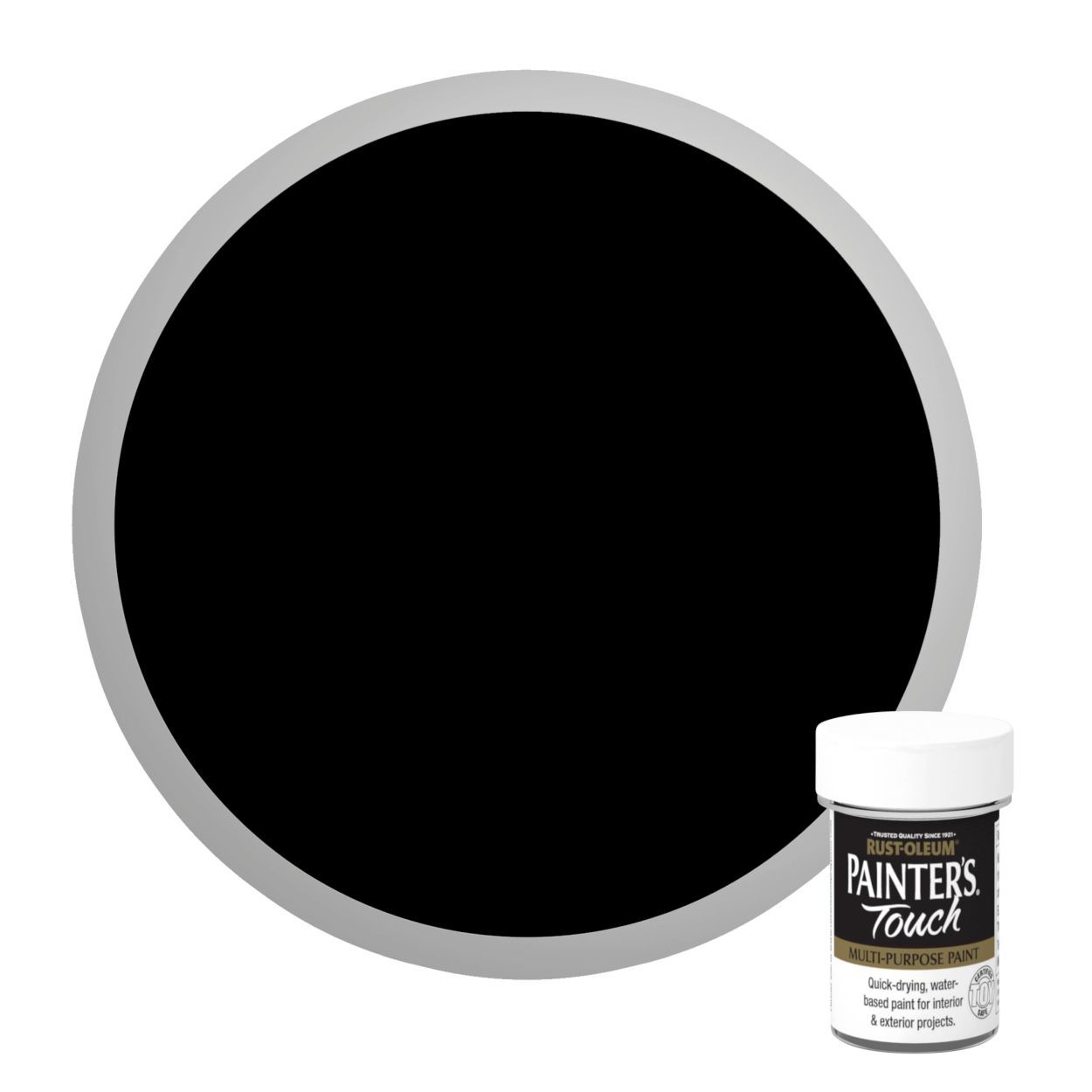 Rust-Oleum Painter's Touch (Small Brush Pot)  Matt Black 20ml