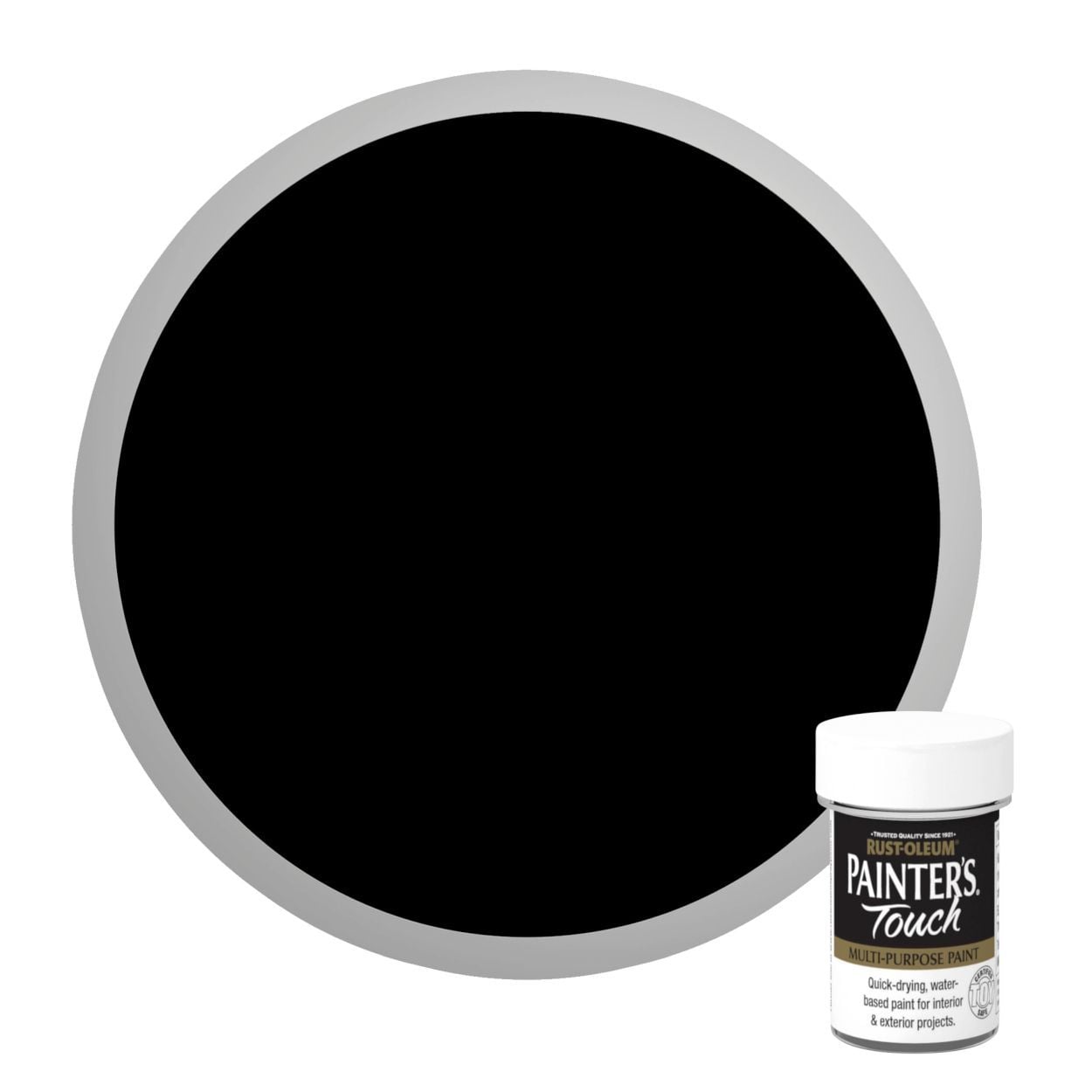 Rust-Oleum Painter's Touch (Small Brush Pot) Matt Black 20ml