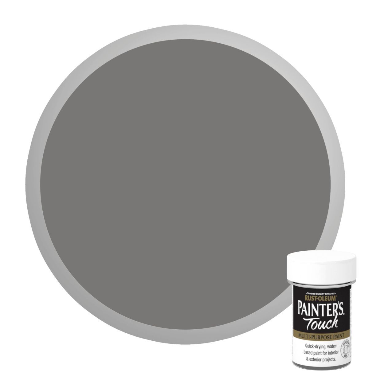 Rust-Oleum Painter's Touch (Small Brush Pot)  Metallic Pewter 20ml