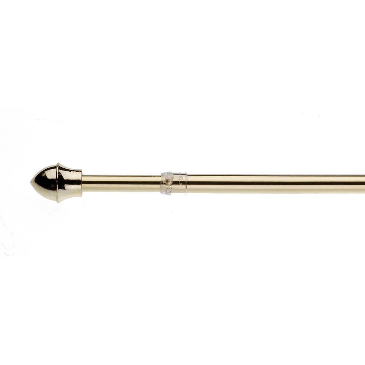 Universal Extendable 55cm - 85cm Cafe Rod Curtain Pole - Brass