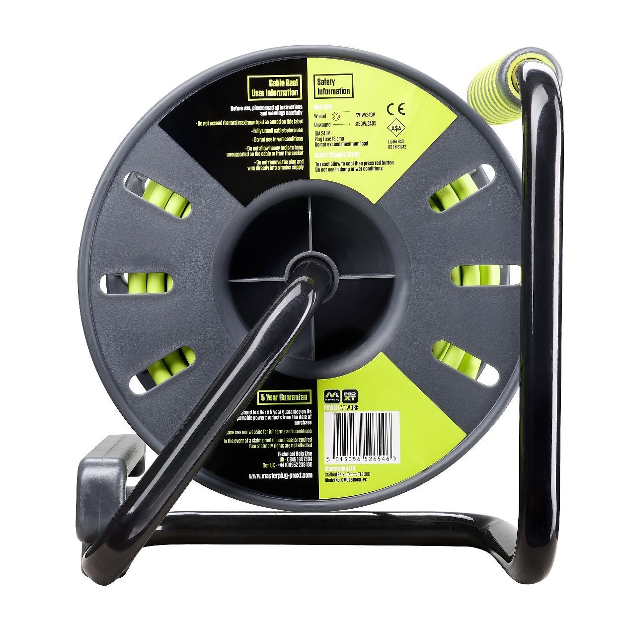 Masterplug 4 Gang 25 Metre Garden Cable Reel