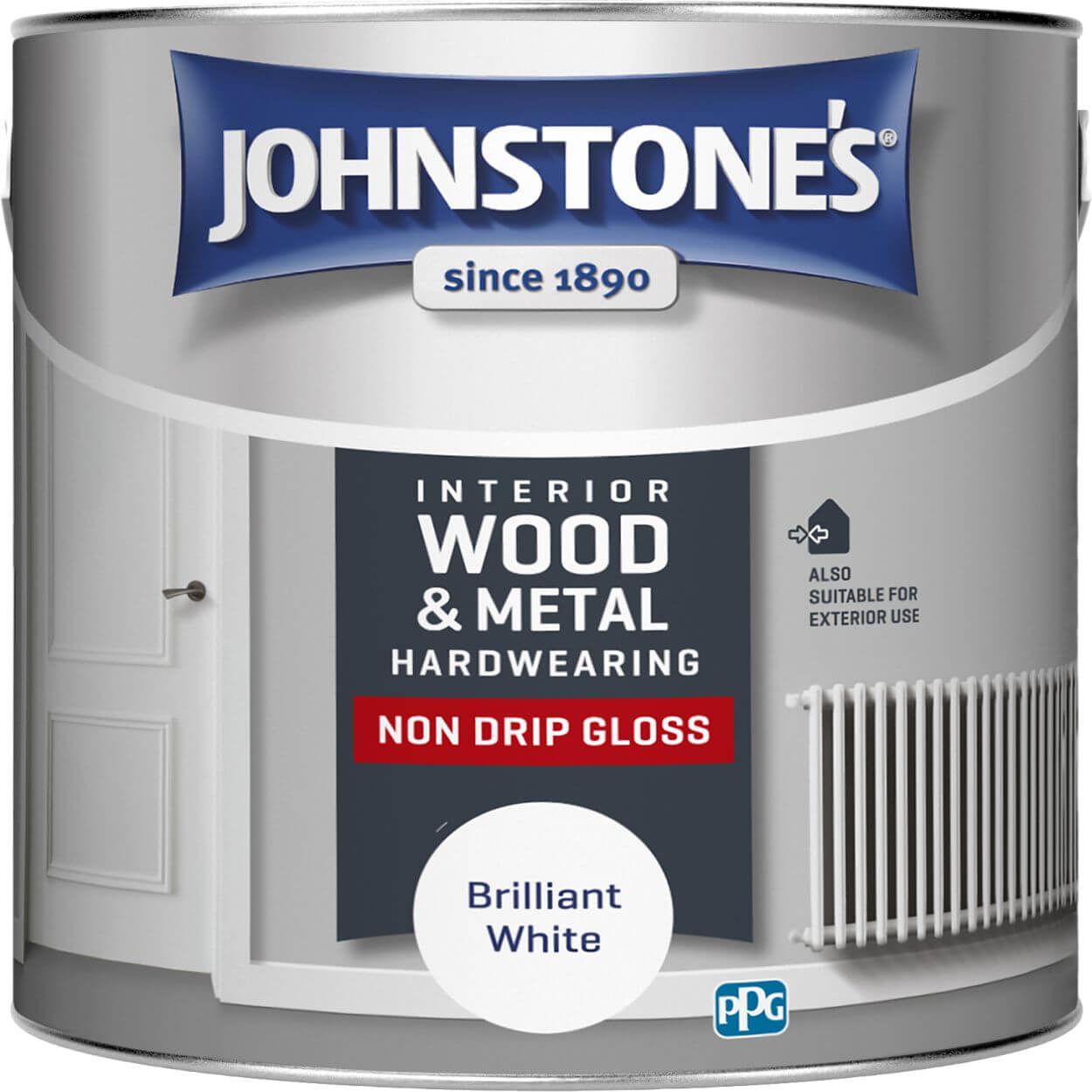 Johnstone's  Non Drip Gloss Brilliant White 1.25ltr