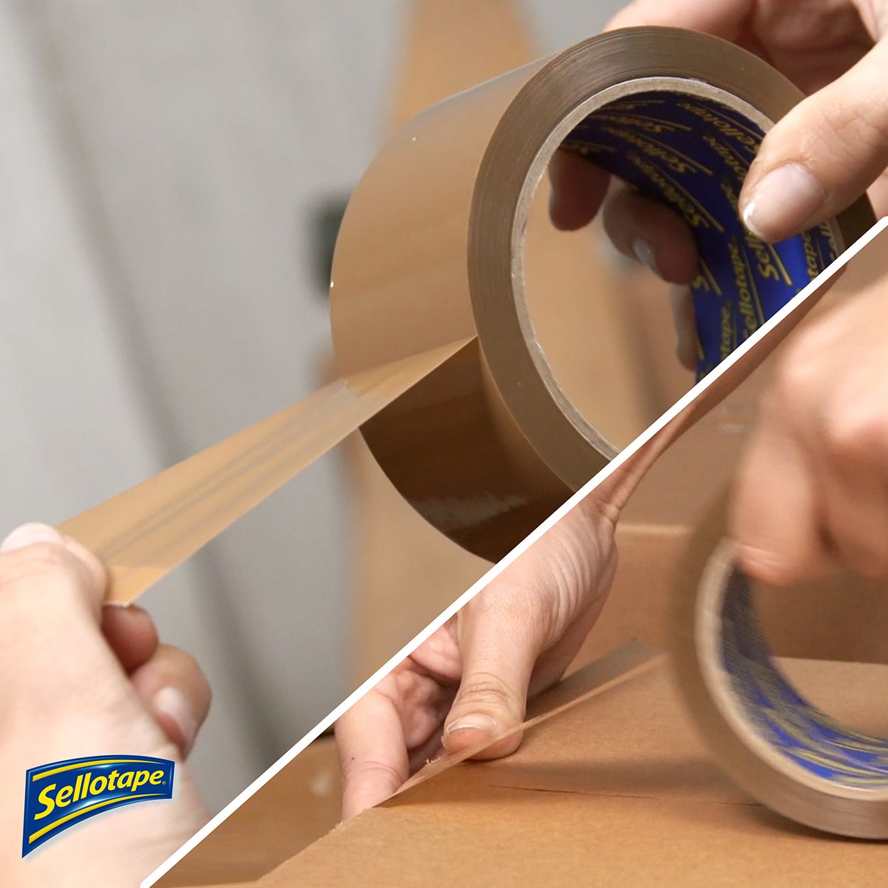 Sellotape Brown Parcel Tape Roll 48mm x 50m