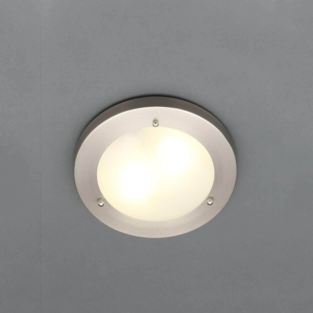 Canis 2 light Large Flush Fitting Satin Nickel