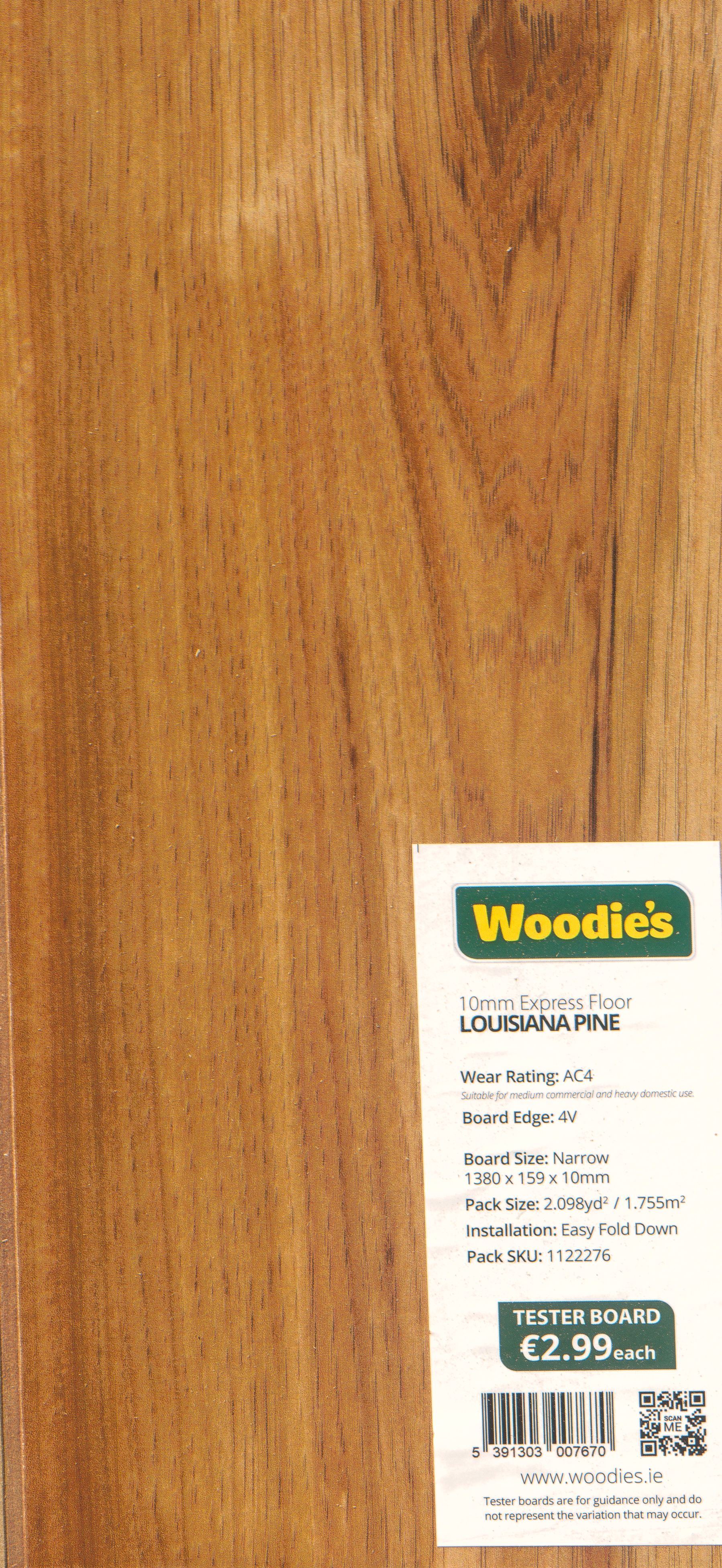 Sample 10mm Louisiana Pine 4V Express Floor
