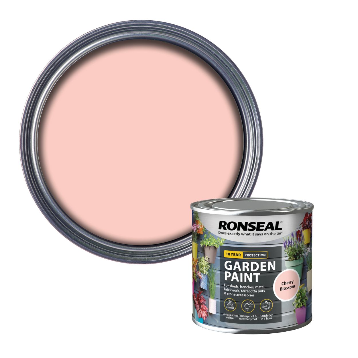 Ronseal 250ml Garden Paint Cherry Blossom
