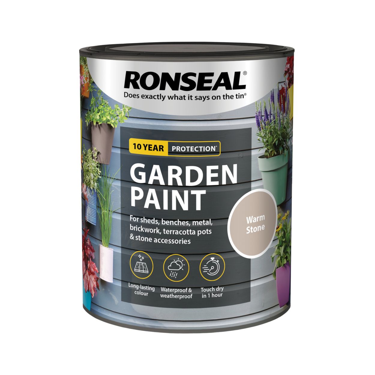 Ronseal 750ml Garden Paint Warm Stone