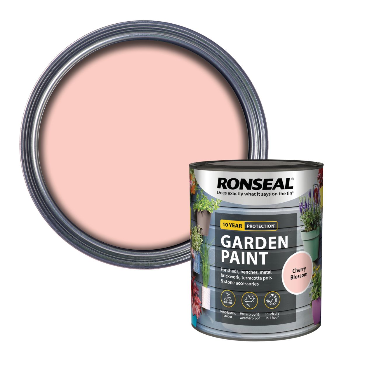 Ronseal 750ml Garden Paint Cherry Blossom