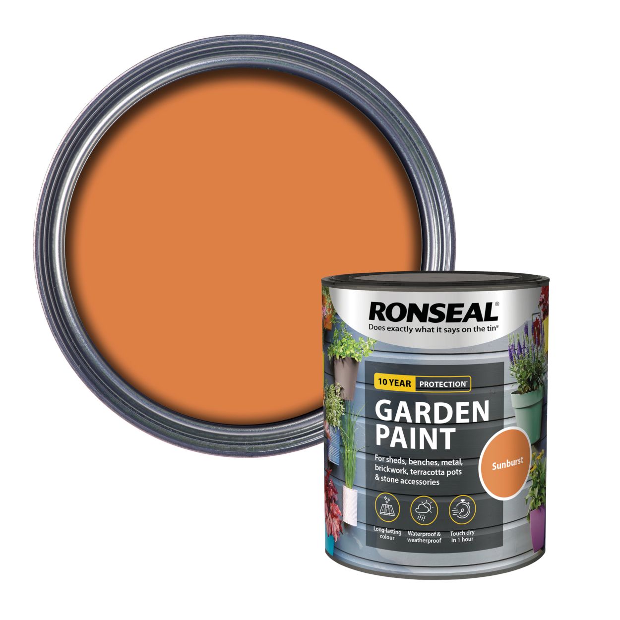 Ronseal 750ml  Garden Paint Sunburst