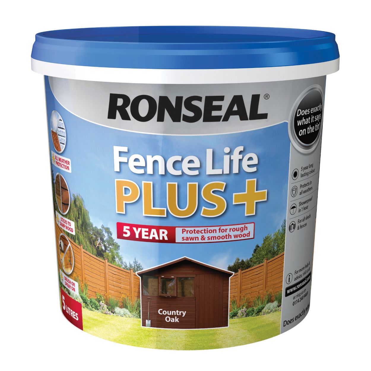 Ronseal 5 Litre Fencelife Plus Country Oak