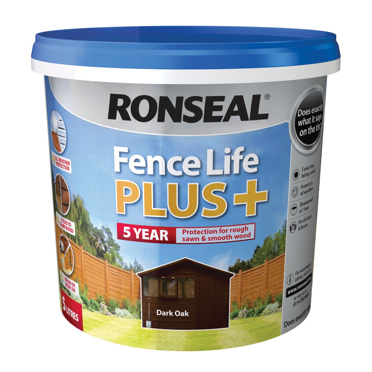 Ronseal 5 Litre Fencelife Plus Dark Oak